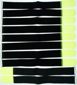 10 Kabelbinder Kabelklett 50 cm x 50 mm neon gelb Klettband Klettkabelbinder Öse - Bild 1 von 9