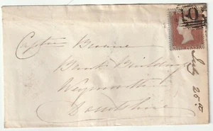 1854 BRACKNELL =105= NUMERAL & UDC BINFIELD (& A PART STATION CDS) TO WEYMOUTH - Picture 1 of 2