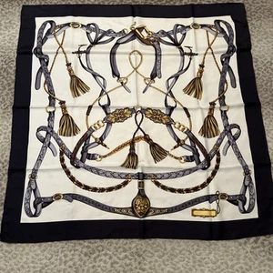 Silk Equestrian Scarf Made In Italy By Toto Stunning - Picture 1 of 9