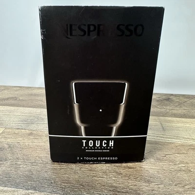 Nespresso Touch Two Espresso Cups Black Ceramic w/ Silicone Grip - Image 1 of 4