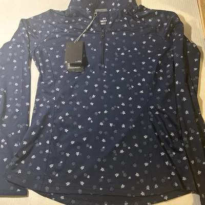 Pullover Under Armour para mujer talla S 1/4 cremallera manga larga rendimiento UPF 50 Foto 1 de 4