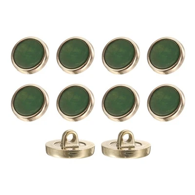 10Pcs Round Button, 18mm/0.7" Resin Decorative Pattern Button, Dark Green - Image 1 of 4