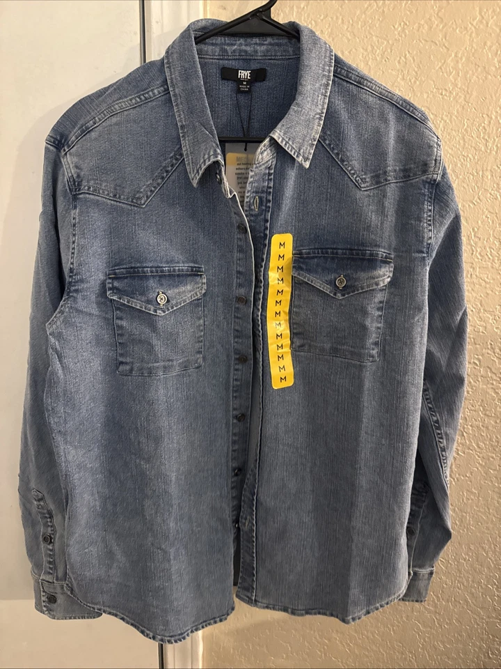 Frye Denim Shirt Men Size M