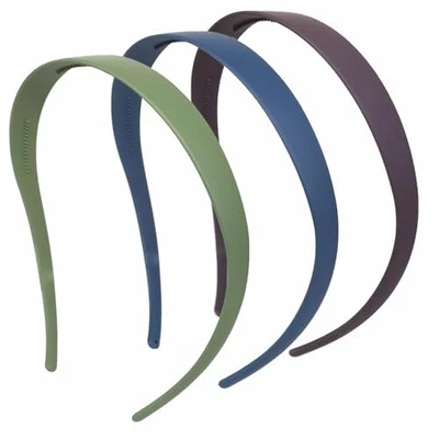 Pacote com 3 tiaras projetadas para óculos, flexível sem azul royal, verde, roxo escuro - Imagem 1 de 4