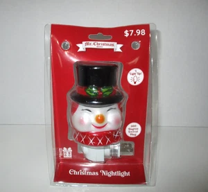 NEW Mr. Christmas Snowman Frosty Holiday Night Light 5.5" Nostalgic - Picture 1 of 3