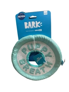 NEW Bark Barkbox Puppy Breath Crinkle Dog Toy Frisbee Mint Green For All Sizes - Picture 1 of 2