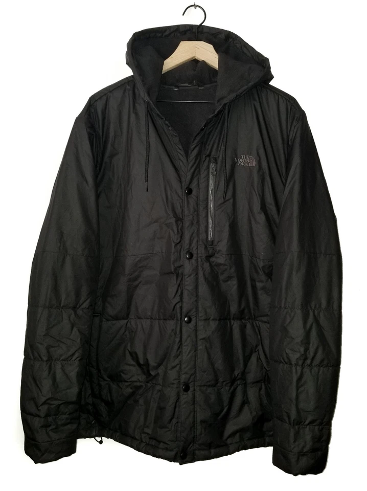 The NORTH FACE Quilted Jacket Black Hooded Fleece Lined Mens BRAND NEW XL - Image 1 of 4