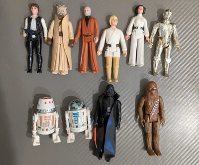Star Wars Vintage 1977 10 OF 12 Original Kenner Figure Lot (READ DESCRIPTION) - Image 1 of 2