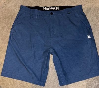 Bañador Hurley azul para hombre talla 38 con entrepierna de 9 pulgadas Foto 1 de 4