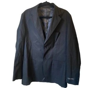 Linea Dome Hombres S Negro 2 Botones Blazer Chaqueta 3 Bolsillos Lino Algodón Ligero Oficina - Imagen 1 de 8