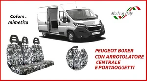 Peugeot Boxer Sitzbezüge mit Tisch Steppbezüge Auto Camouflage Transporter - Bild 1 von 5
