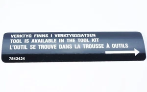 SAAB 900 CLASSIC GENUINE SAAB LABEL FOR THE ENGINE BAY NEW OLD STOCK - Picture 1 of 1