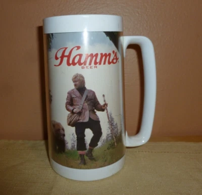 Taza de plástico Hamm’s Beer Thermo-Serv Stein Cup Bear años 70 RARA de colección Foto 1 de 4