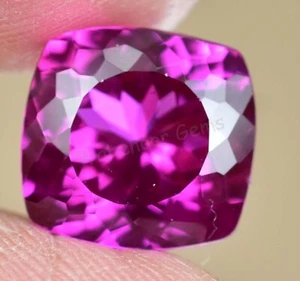Cojín de frambuesa granate rodolita natural 8,90 quilates certificado piedras preciosas sueltas - Imagen 1 de 6