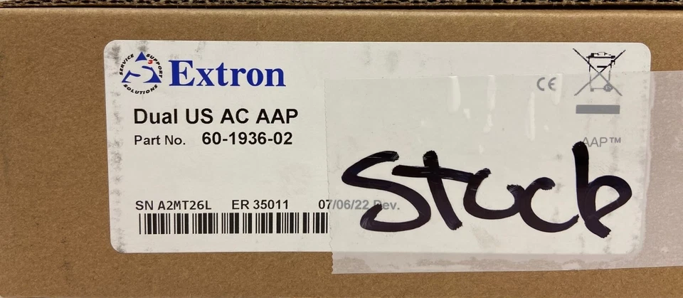 EXTRON ELECTRONICS CROSSPOINT SERIES 60-219-02 WIDEBAND MATRIX SWITCHERS 84HV - Image 1 of 3