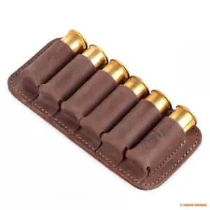 Patronenetui 6 Kugeln Stärke 12 Leder braun - Bild 1 von 3