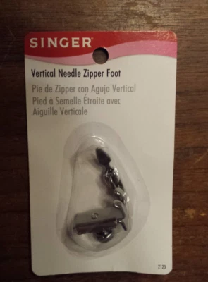 SINGER 2123 Vertical Needle Zipper Foot Silver -unopened - Image 1 of 2