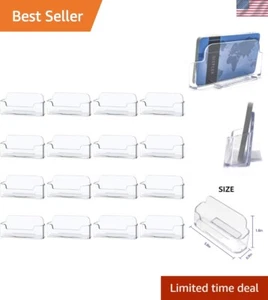 16-Pack Elegant Clear Acrylic Business Card Holders for Professional Offices - Picture 1 of 9