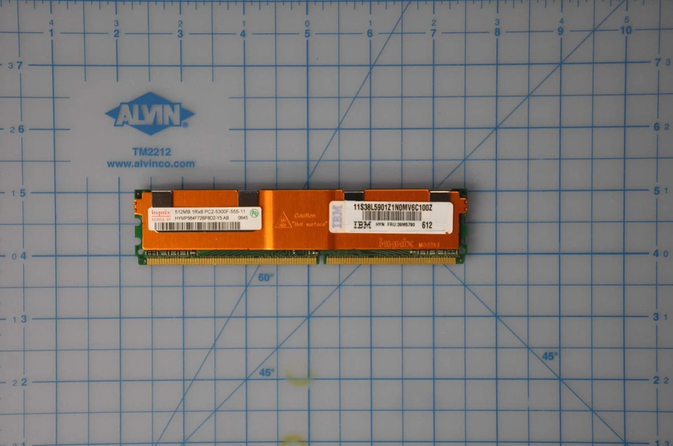 HYNIX 512MB DDR2 FB ECC PC2-5300 667Mhz 1Rx8 Memory Grade A HYMP564F72BP8D2-Y5 - Image 1 of 2
