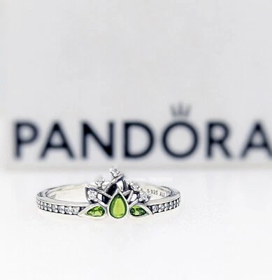New 100% Authentic PANDORA 925 Green Disney Princess Tiana Tiara Ring 193653C01 - Image 1 of 4