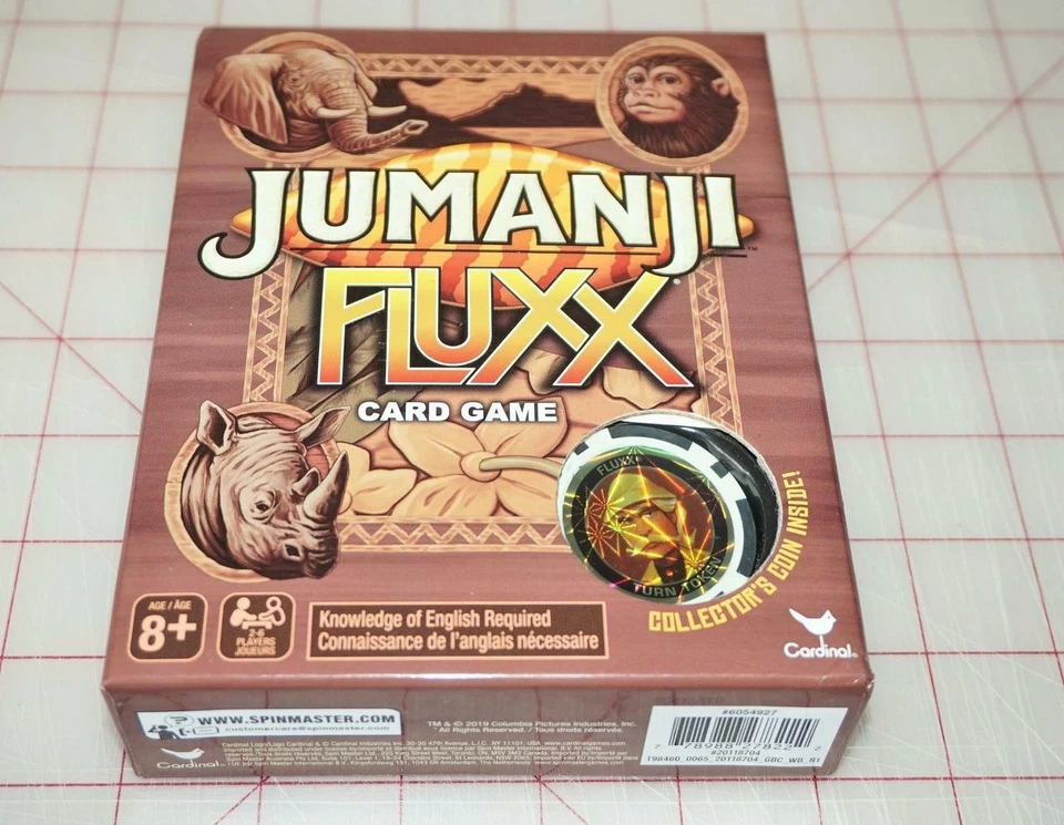 Jumanji Fluxx: with Collector's Coin 2019 Card Game Looney Labs NEW - Image 1 of 1