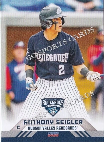 2022 Hudson Valley Renegades Anthony Seigler RC Rookie NY Yankees - Image 1 of 1