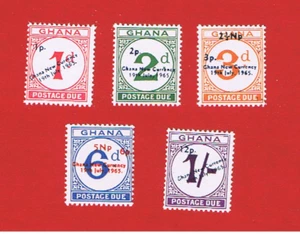 Ghana #J11-J15  MNH OG   Overprinted Postage Due  Free S/H - Picture 1 of 1