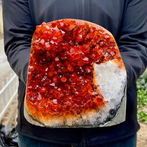 4.7LB Natural citrine geode quartz cluster crystal Cathedrals specimen Healing - Picture 1 of 11