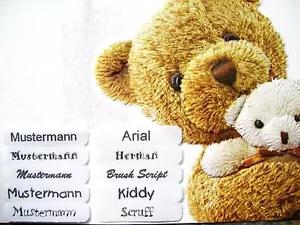 100 Wäscheschilder Namen Schild  Namensschilder Namensetiketten Kleidung Wäsche - Bild 1 von 1