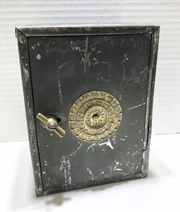 Acme 1901 Tin Box Safe Money Box Bank Antique Super Rare - Picture 1 of 10