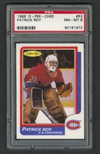 1986-87 Patrick Roy PSA 8 NM-MT Rookie RC O-pee-chee OPC Montreal