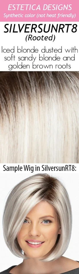 Orchid by Estetica Synthetic Wig in Sunlit Blonde Rooted Lace Front Mono Part