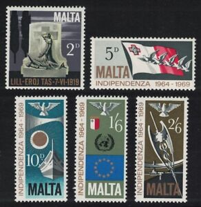 Malta Birds Independence 5v 1969 MNH SG#422-426 MI#393-397