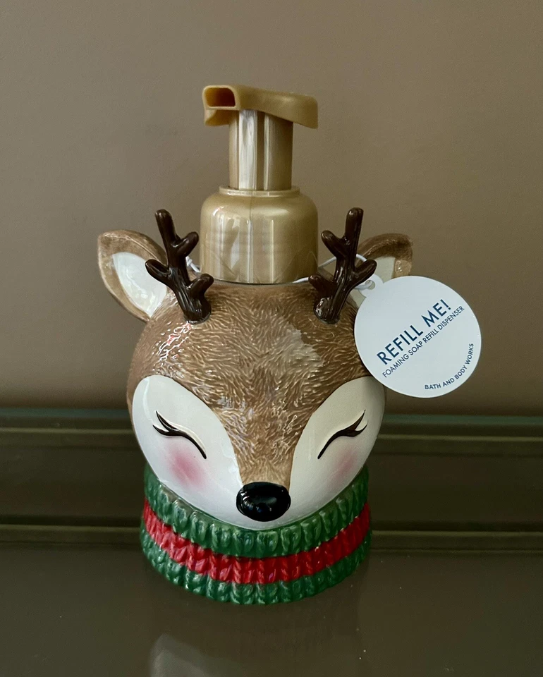 NUEVO Soporte dispensador de jabón de manos de reno Bath & Body Works Navidad Foto 1 de 1