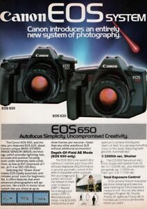 Canon - EOS - 650 - 620 appareils photo - Publicité originale dans un magazine - 1987