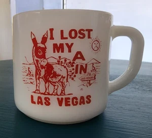 I Lost my Ass in Las Vegas Nevada Travel Collectible Vintage Coffee Mug Rare - Picture 1 of 6