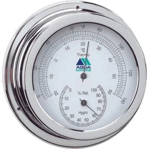 AquaMarine Chrom Schiffsthermometer / Hygrometer 120mm - Bild 1 von 1