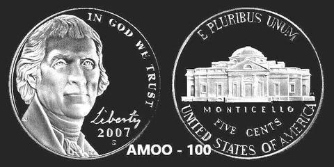 2007 P D S Jefferson Nickel Proof and 2 SATIN FINISH BU 3 Coin Set Cover