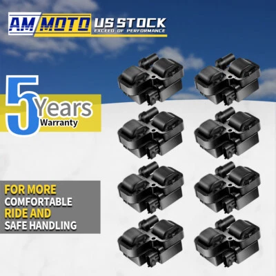 UF359 Set of 8 Ignition Coil for Mercedes-Benz ML320 S430 E500 Class A0001587303 - Image 1 of 4