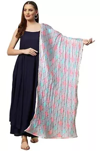 Crushed Dupatta for Women Shawl Scarf Wrap ChunniGray D246GRA - Picture 1 of 4