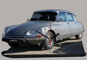 Voiture ancienne DS 21 en horloge sur socle 05 - Picture 1 of 1