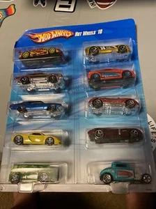 Paquete de 10 exclusivo de Wal-Mart de Hot Wheels 2010 L@@K - Imagen 1 de 6