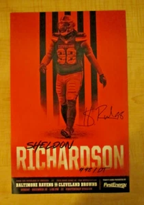 2019 Cleveland Browns vs Baltimore Ravens 11x17 Gameday Poster + Roster - Picture 1 of 2