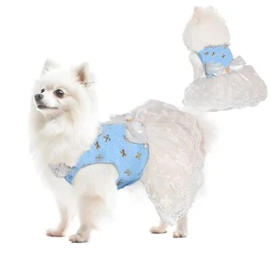 Dog Dresses Pet Summer Dress for Small Medium Dog Dog Fashion Skirt with Haul... - Picture 1 of 7
