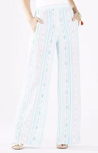 NEW BCBGMAX AZRIA JOAN AZTEC STRIPE WIDE-LEG PANT TOW2F945/B571A SIZE XS - Picture 1 of 3