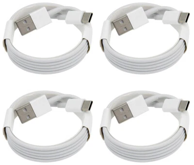 4Pcs 2M 6Ft USB 3.1 USB Type "C" Data & Fast Charging Cable Samsung & More! 4x - Image 1 of 4
