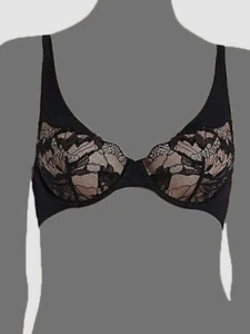 $281 La Perla Women's Black Butterfly Lace Underwire Bra Size 34B - Picture 1 of 3
