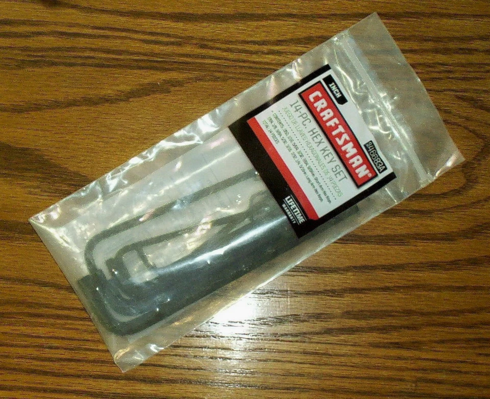 CRAFTSMAN 46683A HEX WRENCH SET SAE 14 PIECE SHORT AND LONG ARM - Image 1 of 1