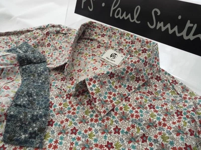 Camisa PAUL SMITH para hombre 🌍 Talla XL (PECHO 42") 🌎 PRECIO DE VENTA RECOMENDADO £95+📮 VIBRANTE ESTAMPADO FLORAL Foto 1 de 4