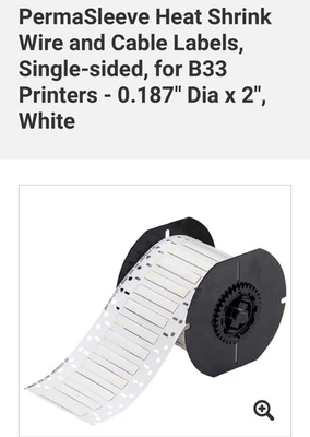 Brady - B33-187-2-342 - PermaSleeve Heat Shrink Wire and Cable Labels, - Image 1 of 4